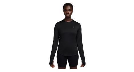 Camiseta de manga larga negra nike swift para mujer