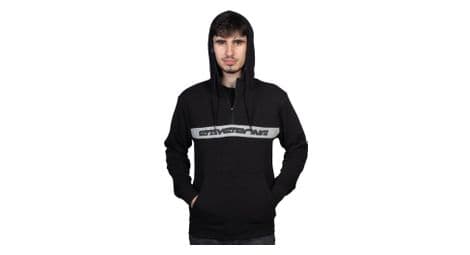 Sweat staystrong cut stripe 1/4 zip hoody black / grey