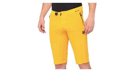 100% celium mustard yellow shorts