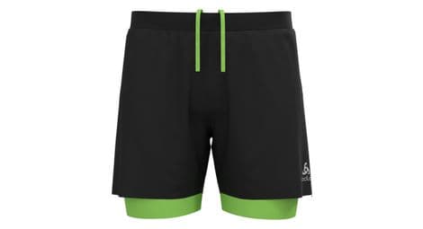 Pantaloncini odlo zeroweight 12 cm 2-in-1 nero/verde