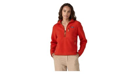 Forro polar marsupial retro pile rojo patagonia mujer