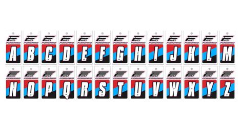 Voorwaarts bmx letters stickers