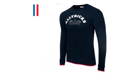 Sweat alltricks sport d epoque bleu blanc