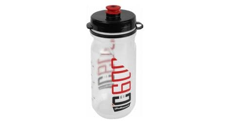 Bidon polisport c600 clair/noir/rouge bouchon à clipser 600ml