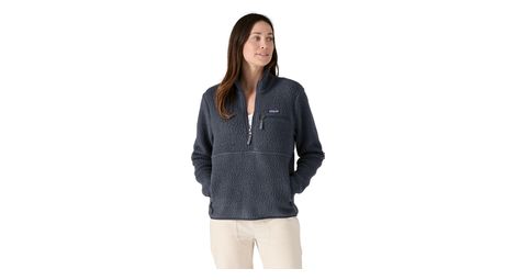 Forro polar marsupial retro pile azul patagonia mujer