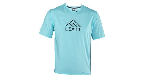 Maillot manches courtes leatt trail 1.0 x-flow vert aqua