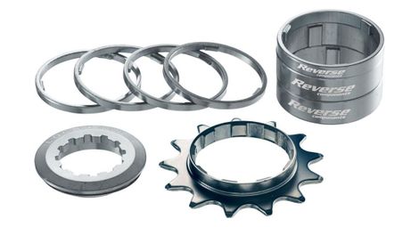 Kit single speed reverse pignon 13 dents argent