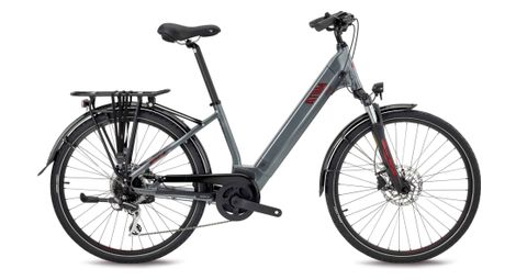 Bh atom street bicicletta ibrida elettrica shimano acera 8s 500 wh 26'' grigio plata 2022 m / 165-177 cm