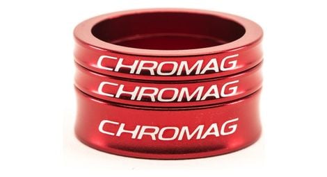 Entretoises de direction chromag aluminium rouge