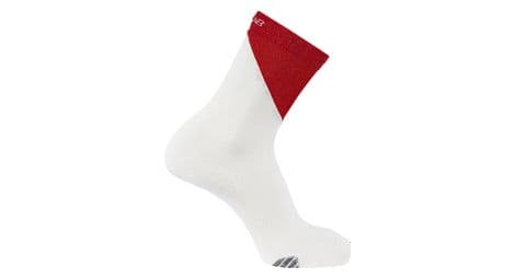 Salomon s/lab phantasm crew calcetines unisex blanco rojo