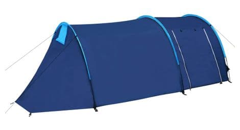 Vidaxl tente de camping 4 personnes bleu marine et bleu clair