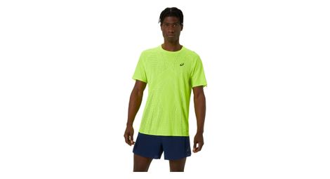 Maillot manches courtes asics metarun jaune homme