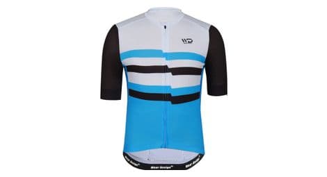 Maillot de cyclisme homme challenger blanc/bleu/noir