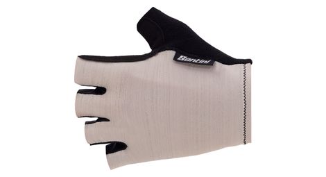 Santini tact guantes cortos unisex beige