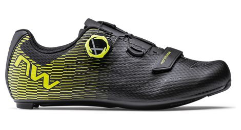 Chaussures route northwave storm carbon 2 noir/jaune