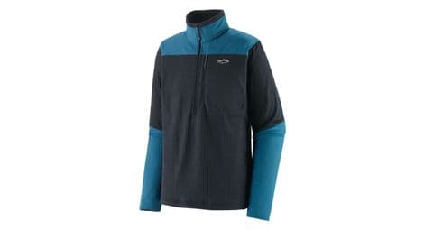 Patagonia r1 fitz roy 1/4 zip blue long sleeve t-shirt