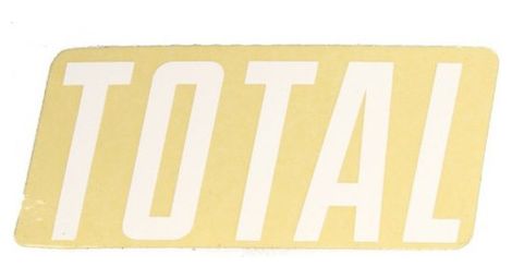 STICKER TOTAL NEW STYLE LOGO WHITE