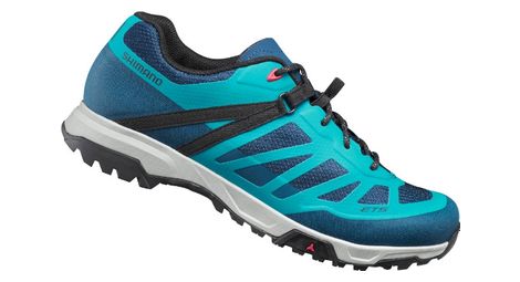 Paire de chaussures vtt femme shimano et500 bleu