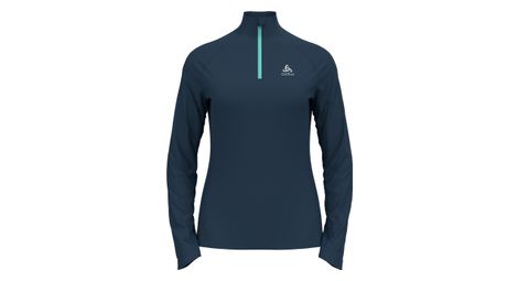 Odlo essential ceramiwarm blau damen 1/2 zip thermopullover