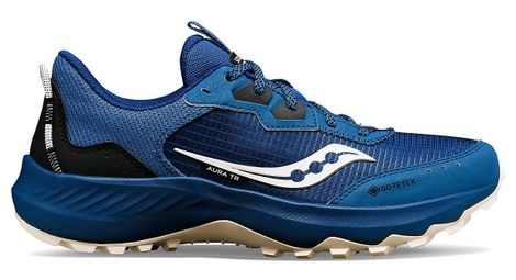 Chaussures Trail Saucony Aura TR GTX Bleu Femme