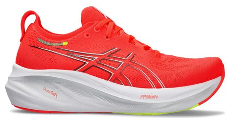 Asics gel nimbus 26 rot weiß damen laufschuhe 39