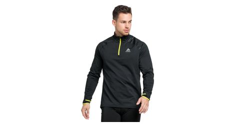 Pull 1 2 zip odlo axalp ceramiwarm noir jaune