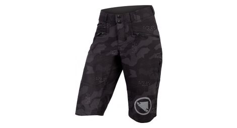 Pantaloncini endura singletrack ii da donna neri camo