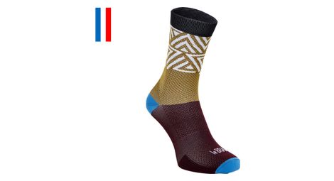 Paire de chaussettes lebram aspin sigle bordeaux