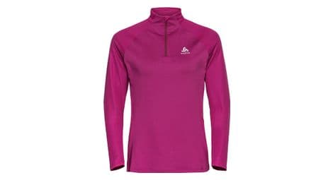 Pull thermique 1 2 zip odlo essential ceramiwarm rose femme