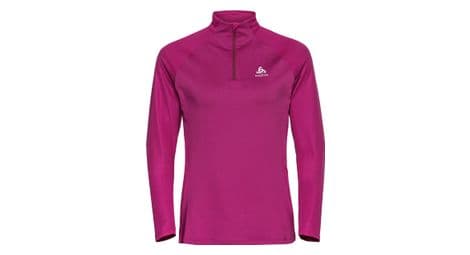 Pull thermique 1/2 zip odlo essential ceramiwarm rose femme