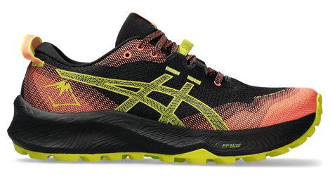 Asics gel trabuco 12 black pink yellow women's trail running shoes