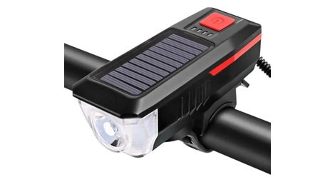 Phare Velkyne Avant Solaire USB Rechargeable 350 Lumens Klaxon 120 dB Rouge