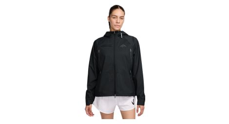 Chaqueta impermeable nike trail storm-fit adv negro, mujer