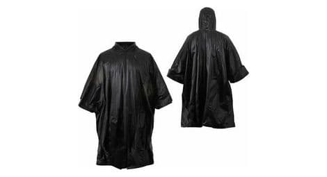 Poncho de pluie noir avec capuche - imperméable taille universelle