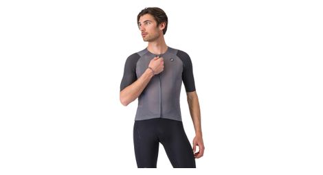 Maillot Manches Courtes Castelli Aero Race 8S Gris Homme