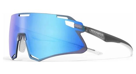 Lunettes de cyclisme légères- Gris transparent + lentille HD bleu glacier