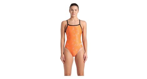 Maillot de bain arena escape dos challenge orange/noir femme
