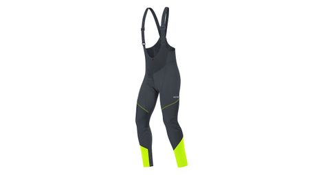 Cuissard à bretelles gore c3 gore windstopper noir/jaune fluo 