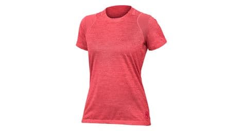 Maillot manches courtes femme endura singletrack rose