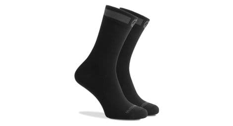 Chaussettes velo rogelli bamboe waterproof - unisexe - noir