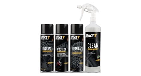 Kit d'entretien clean 1l + degrease 500 ml + protect 500ml + lubricate dry 500ml