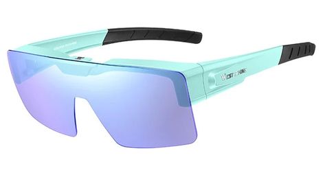 Lunettes de soleil photochromiques avec verres interchangeables - bleu