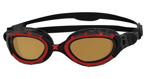 Zoggs predator flex polarisées ultra red black copper - smaller fit  - lunettes triathlon et natation