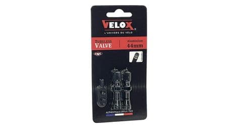 Valve tubeless velox alu noir 44mm schrader (x2)