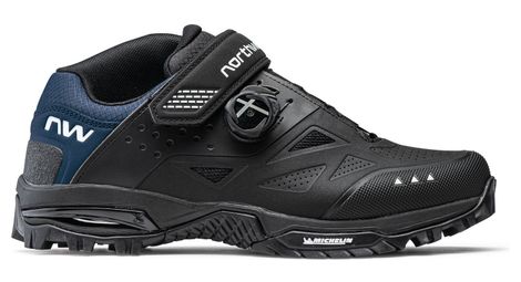 Northwave enduro mid 2 scarpe mtb nero/blu scuro