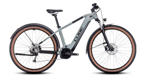 Cube reactie hybride performance 625 allroad elektrische hardtail mtb shimano alivio 9s 625 wh 27,5'' moeras grijs groen 2023