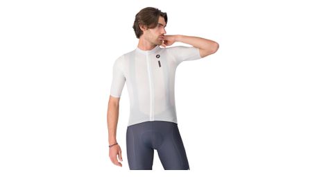 Maillot Manches Courtes Castelli Drittone Blanc Homme