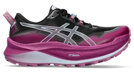 Asics trabuco max 3 black pink women's trail running shoes 41.1/2