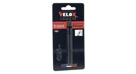 Prolongateur de valve velox alu noir 80mm semi-filete (x2)