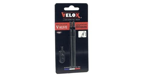 Prolongateur de valve velox alu noir 80mm semi-filete (x2)